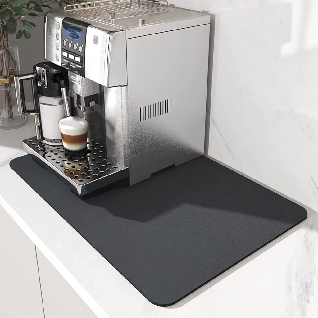 A coffee machine mat will prevent your machine from leaving stains on your bench top